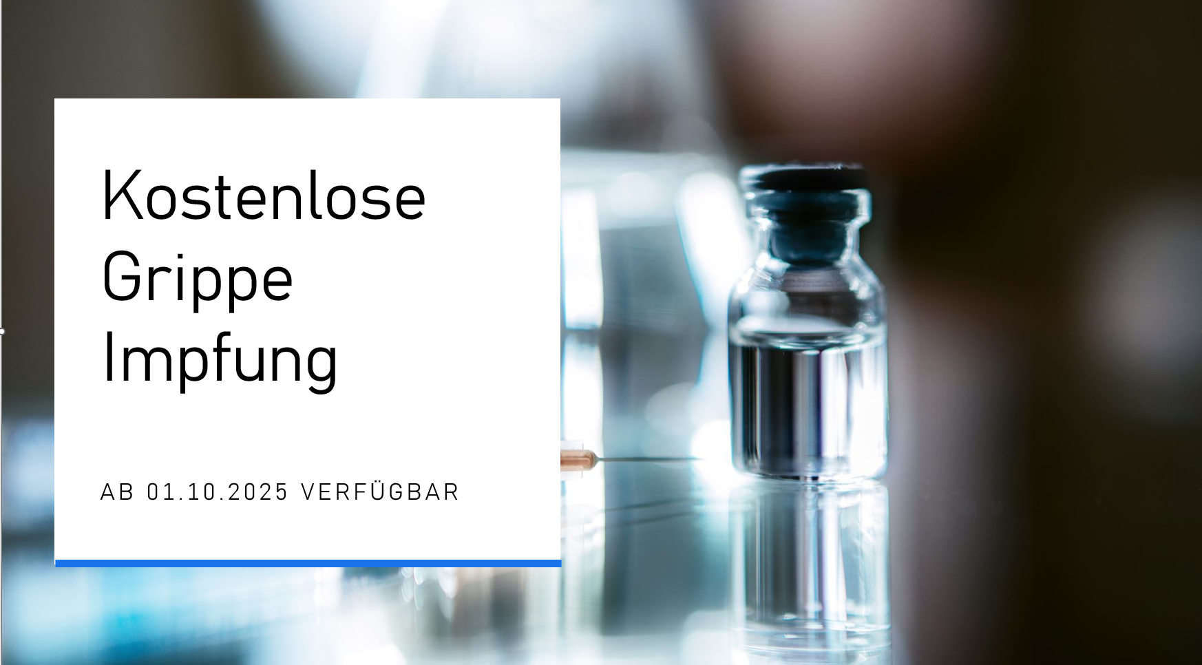 Kostenlose Grippe Impfung ab 01.10.2025 verfügbar