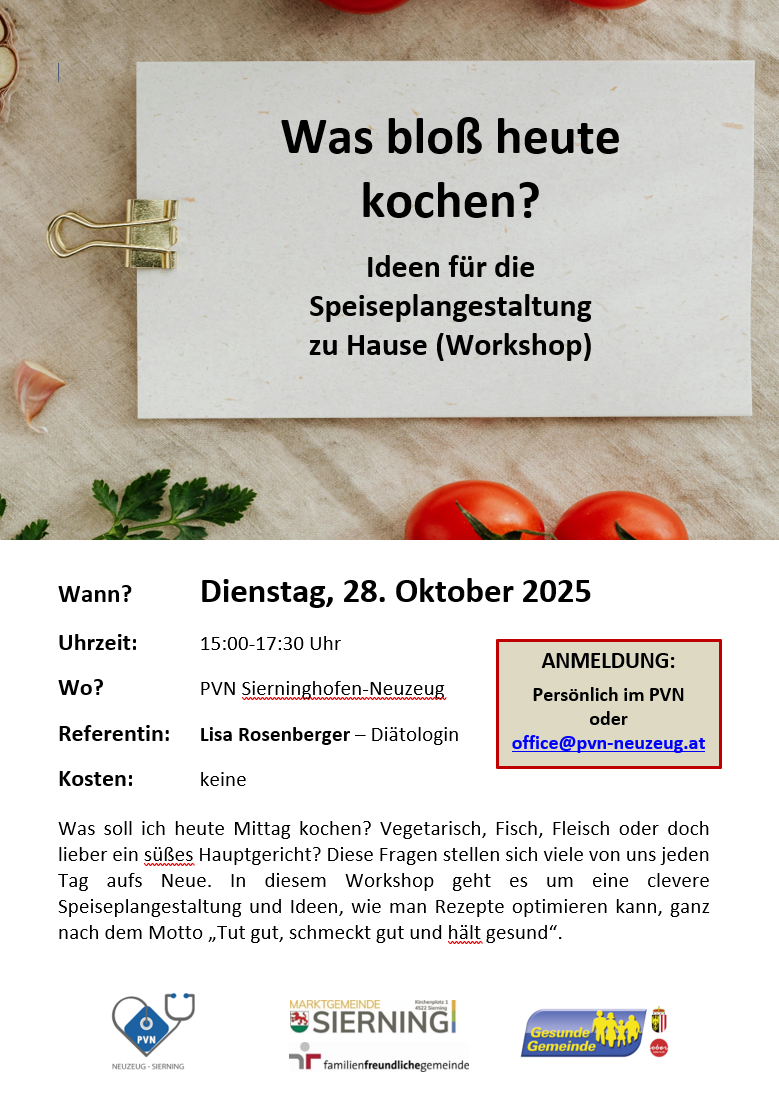 Was bloß heute kochen? Workshop